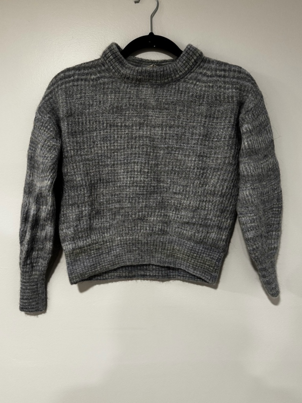 Everlane Crew Neck Sweater Alpaca Wool Crewneck Small Blue Grey Gray